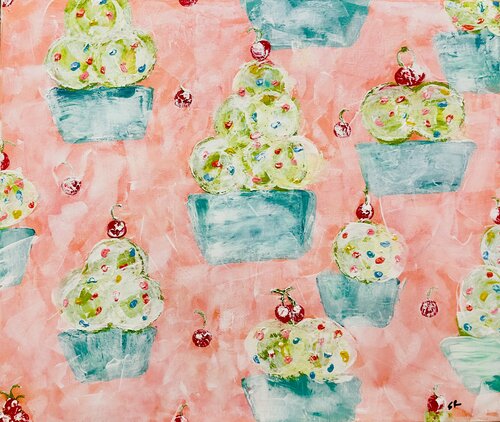 Sprinkle Scoop Squad par Susan Reiss, Peinture en vente sur Singulart