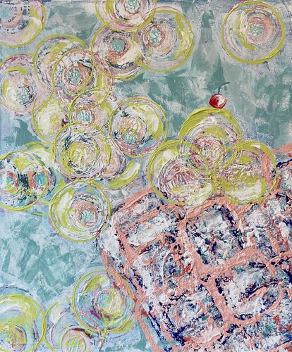 Sweet Swirl Station par Susan Reiss, Peinture en vente sur Singulart