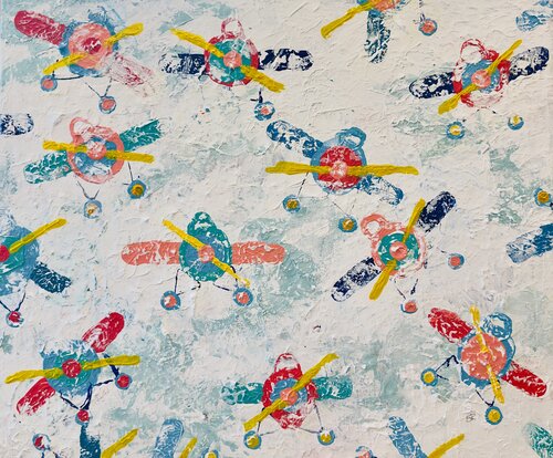 Aviation  DayDreamer van Susan Reiss, Schilderij te koop op Singulart