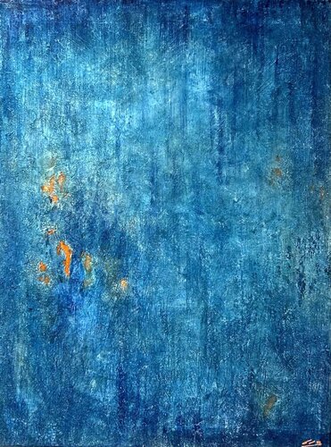 In The Depths of The Blue di Teresa Sanz Marin, Pittura in vendita su Singulart