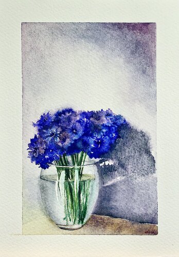Cornflowers de Lavi Li, Pintura a la venta en Singulart