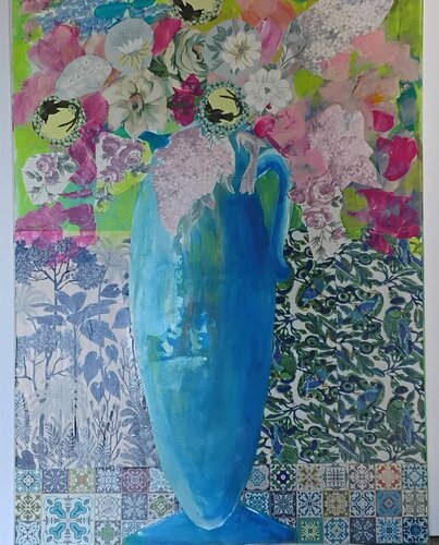 Blue Vase von Genevieve Turpin, Malerei kaufen auf Singulart