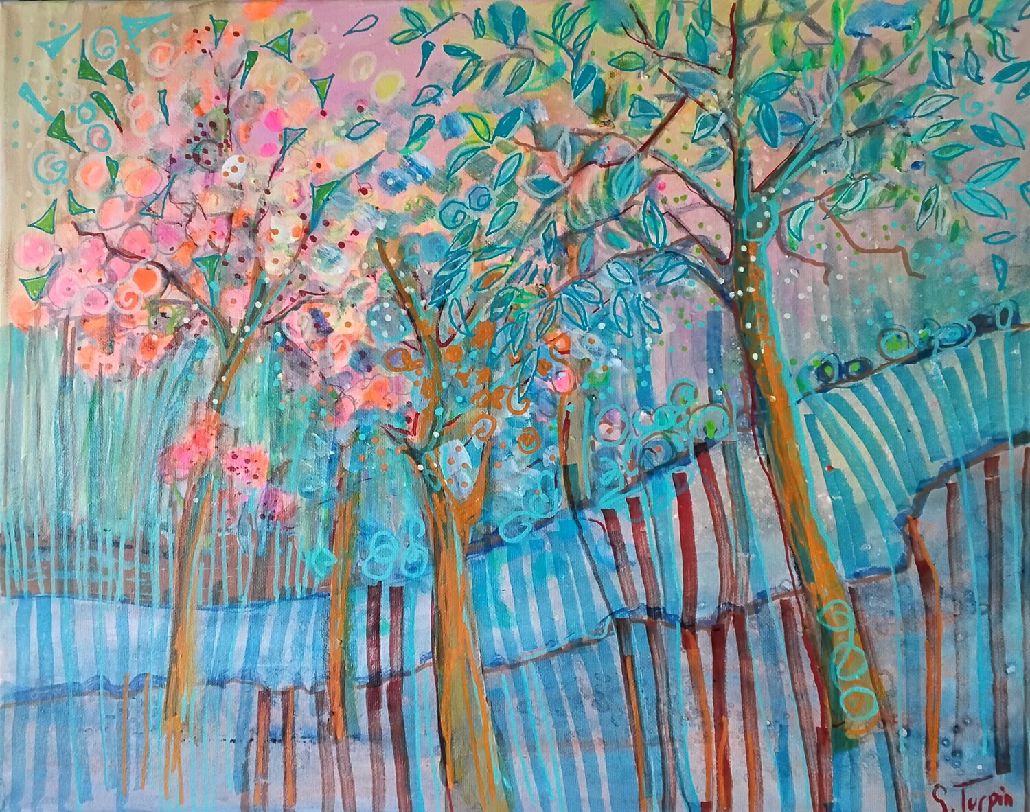 Printemps rose Genevieve Turpin