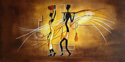 African mood 2 by Melinda Szalai, Painting for Sale on Singulart