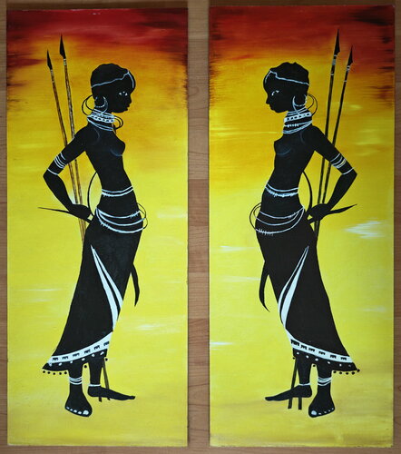 African mood 1 di Melinda Szalai, Pittura in vendita su Singulart