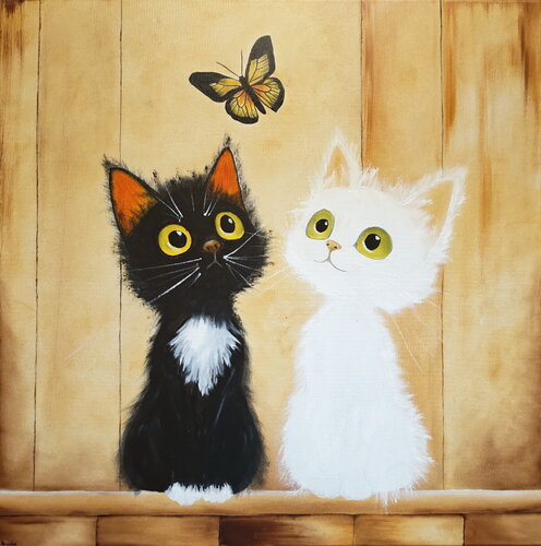 Miauuu 4 by Melinda Szalai, Painting for Sale on Singulart