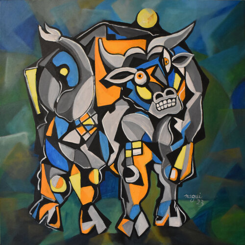 Apis the bull de Nagui Achamallah, Pintura a la venta en Singulart