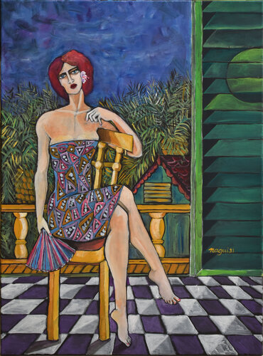 Summer night in Marquesas von Nagui Achamallah, Malerei kaufen auf Singulart