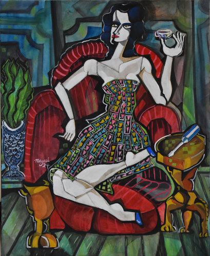 The blue screwdriver by Nagui Achamallah, 회화 for Sale on Singulart