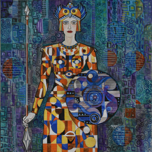 Athena by Nagui Achamallah, Painting for Sale on Singulart