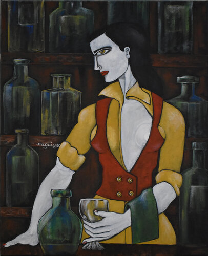 The empty bar van Nagui Achamallah, Schilderij te koop op Singulart