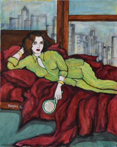 Cityscape by Nagui Achamallah, Painting for Sale on Singulart