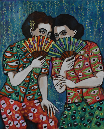 A web of secrets by Nagui Achamallah, Painting for Sale on Singulart