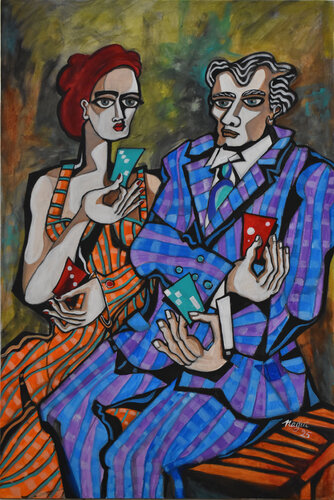 A couple therapy by Nagui Achamallah, Painting for Sale on Singulart