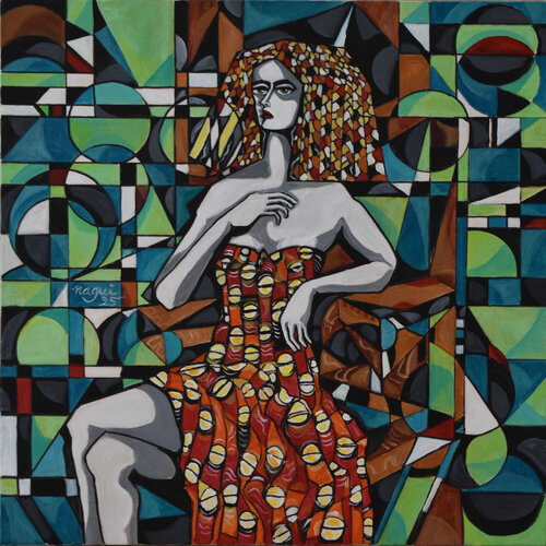 Seated Model 025 par Nagui Achamallah, Peinture en vente sur Singulart