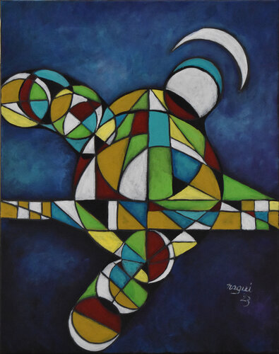 Geometry 2 di Nagui Achamallah, Pittura in vendita su Singulart