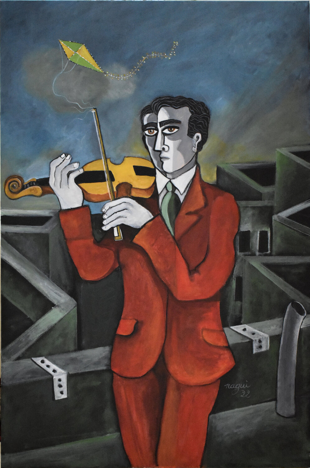 The rooftop fiddler Nagui Achamallah