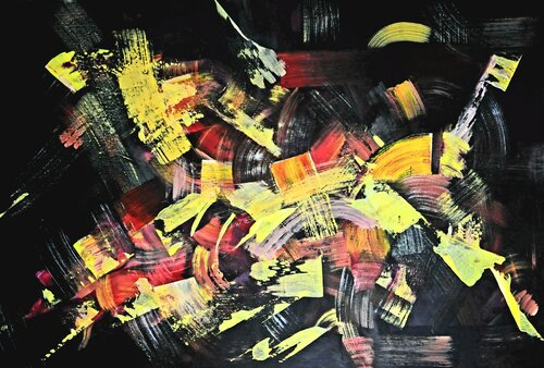 The night and the horse's dance von Adrian Burdujan, Malerei kaufen auf Singulart