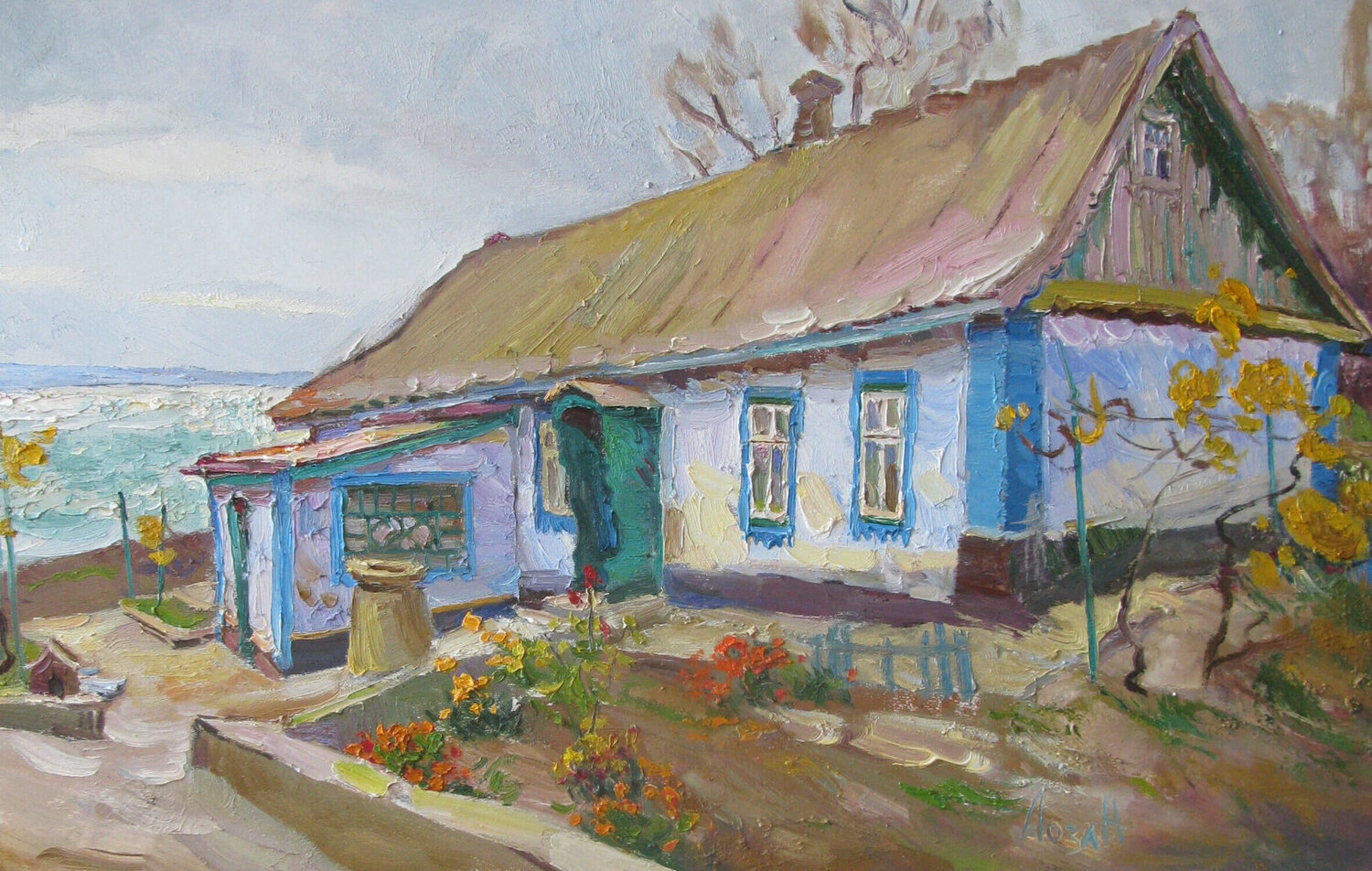 "House above the Dniester Liman" Nataliia Loza Originalgemälde zu verkaufen