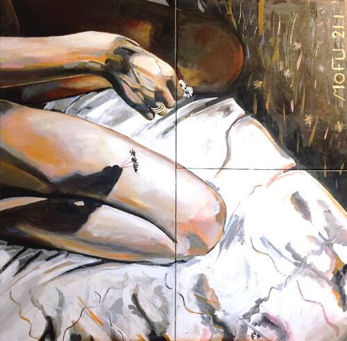 C'ERA UNA VOLTA IL RITMO DELLE LOCUSTE (Reflections series 13 - Triptych 21.1) by Mofu Banal Painter, 기타 매체 for Sale on Singulart