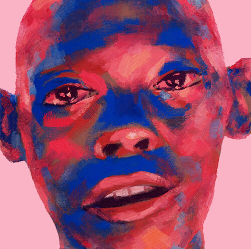 Vibrant Gaze - Abstract Unisex Identity Study by Roi Pajursky, Painting for Sale on Singulart
