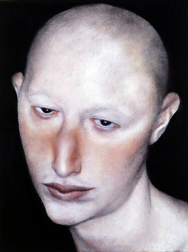 Fragmented Identity – Expressionist Head Study van Roi Pajursky, Schilderij te koop op Singulart