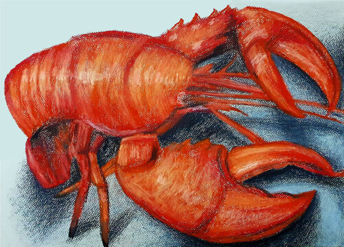 The Crimson Shell: Authority Under Pressure by Roi Pajursky, Painting for Sale on Singulart