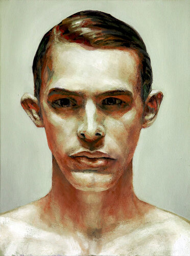 The Inner Gaze: A Contemporary Male Portrait Study van Roi Pajursky, Schilderij te koop op Singulart