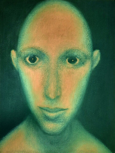 Inner Light: The Ethereal Gaze by Roi Pajursky, Painting for Sale on Singulart