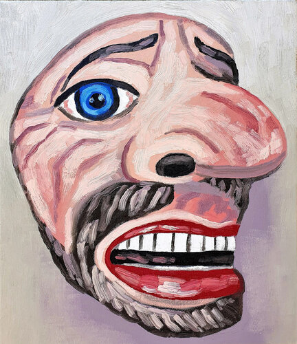 The Grimace of Truth - A Study in Pink and Discord van Roi Pajursky, Schilderij te koop op Singulart