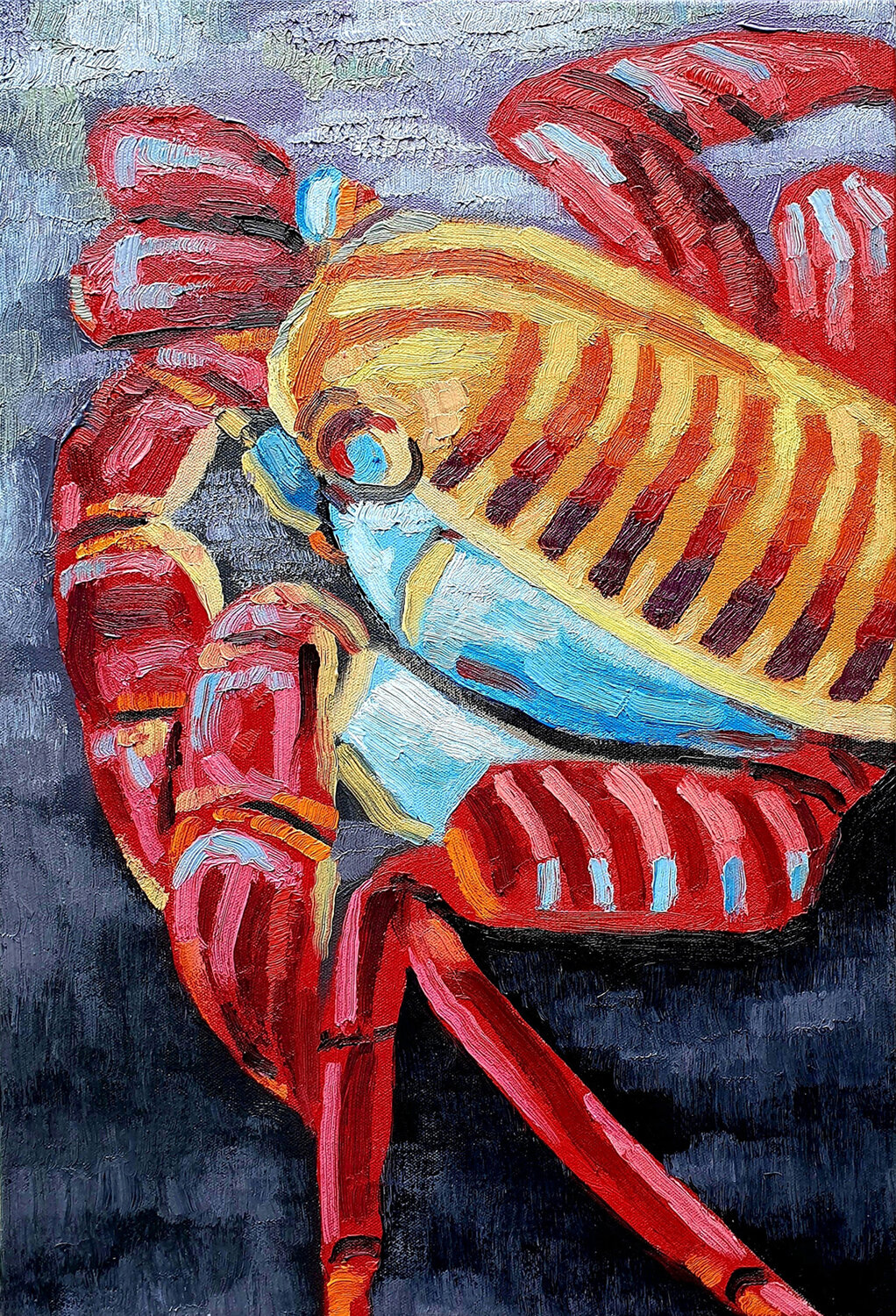 Migration of the Red Soul Roi Pajursky Originalgemälde zu verkaufen