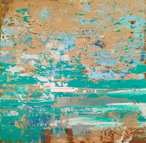 Turquoise von Dorothée Lamaze, Malerei kaufen auf Singulart