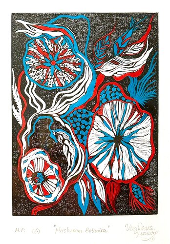 Mushroom Botanica par Vera Deans (Vucicevic), Œuvre sur papier en vente sur Singulart