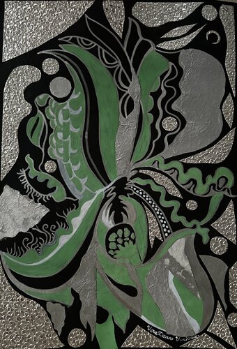 Cosmic Orchid de Vera Deans (Vucicevic), Pintura a la venta en Singulart