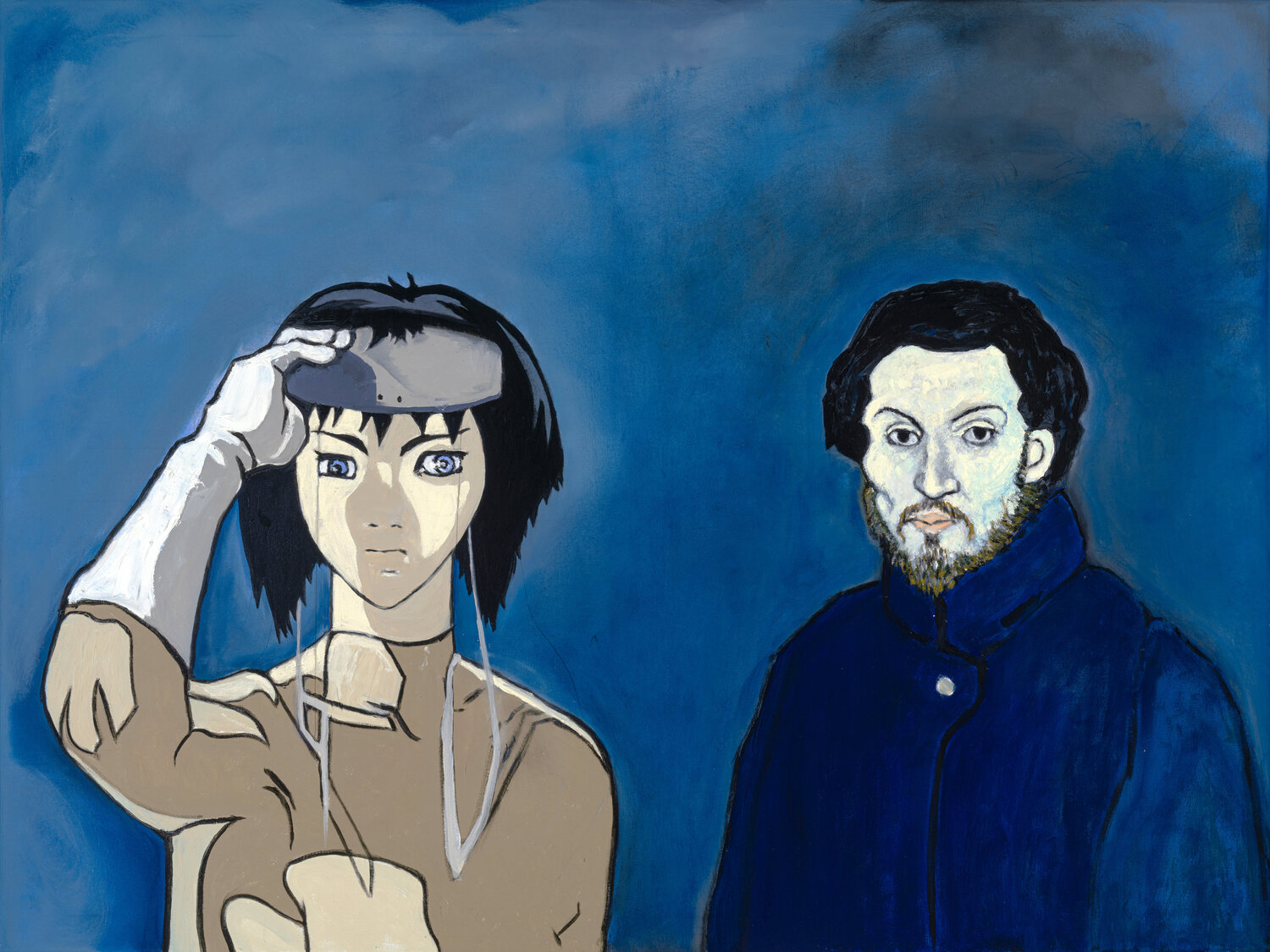Motoko Kusaanagi and Pablo Picasso Kent Laforme Dipinto originale in vendita