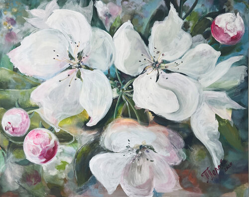 Apfelblüten by Tatjana Perowa, Painting for Sale on Singulart