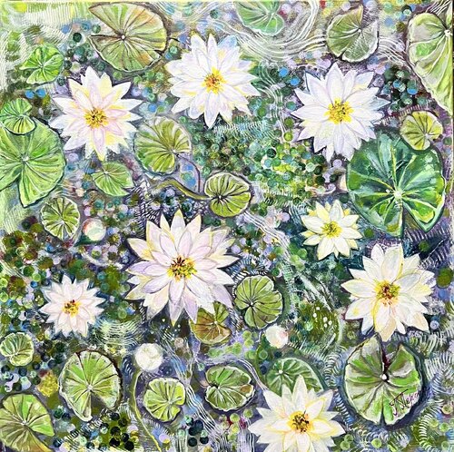 Seerosen by Tatjana Perowa, Painting for Sale on Singulart