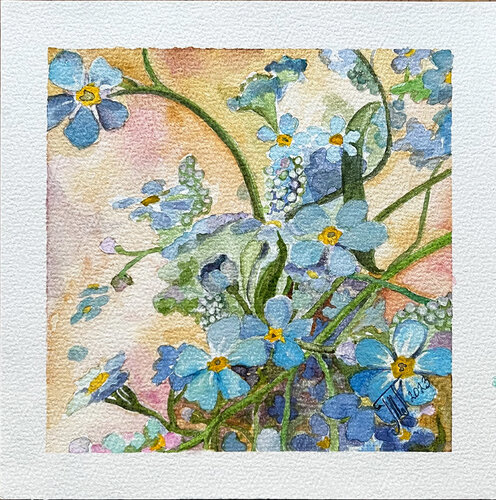 Vergissmeinnicht van Tatjana Perowa, Schilderij te koop op Singulart