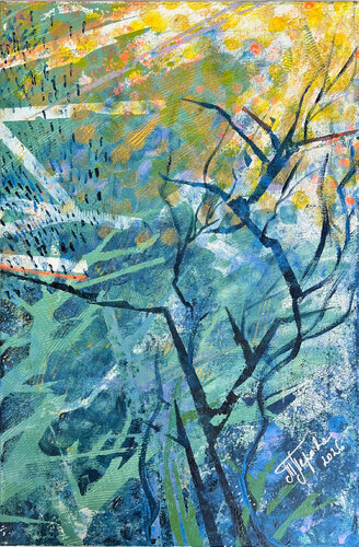 Reflection in the water di Tatjana Perowa, Pittura in vendita su Singulart