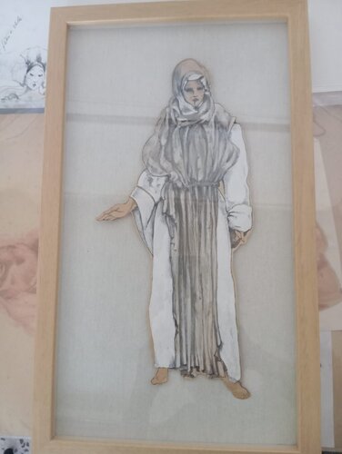 Bozzetto costume per "Suor Angelica" by Marianna De Leoni, Drawing for Sale on Singulart