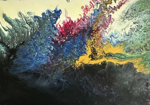 COSMIC BIRD par Binnur Bükücü, Peinture en vente sur Singulart