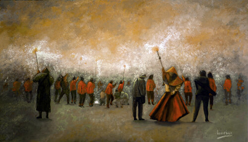 La fiesta del fuego by juan Alfonso Marban Muñoz, Painting for Sale on Singulart