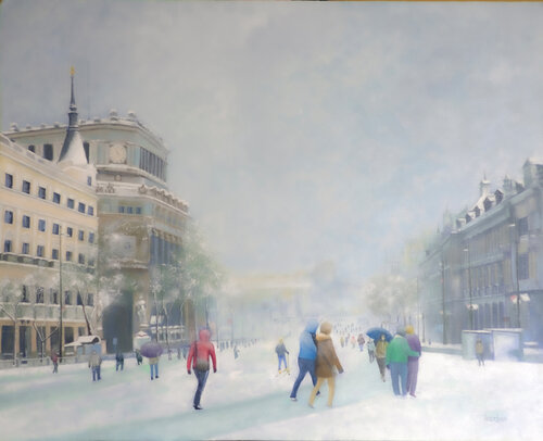 La gran nevada di juan Alfonso Marban Muñoz, Pittura in vendita su Singulart