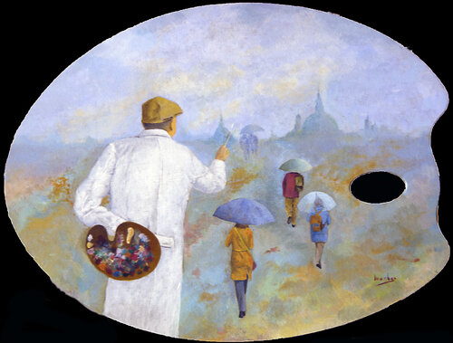 La paleta del pintor di juan Alfonso Marban Muñoz, Pittura in vendita su Singulart