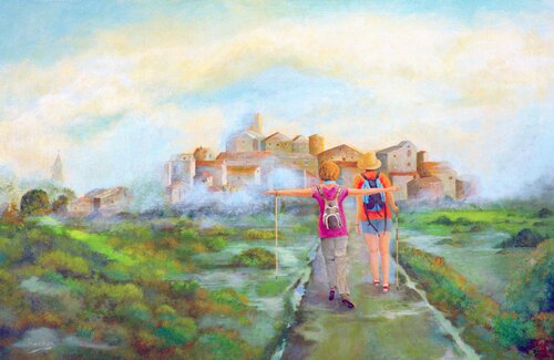 Peregrinas de juan Alfonso Marban Muñoz, Pintura a la venta en Singulart