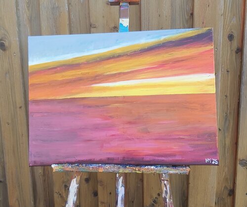 SAM25-002 Sonnenuntergang auf Rügen von Michael Hoos, Malerei kaufen auf Singulart