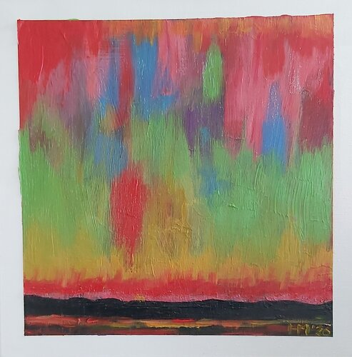 NAM26-002 Nordlicht von Michael Hoos, Malerei kaufen auf Singulart