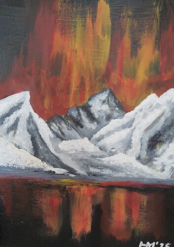 NAM25-010 Nordlichter von Michael Hoos, Malerei kaufen auf Singulart