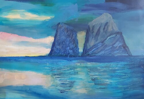 BAM25-006 Die blauen Eisberge von Michael Hoos, Malerei kaufen auf Singulart