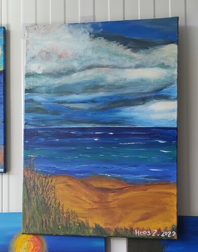 MLMS22-001 Ein Sturm zieht auf über dem Meer by Michael Hoos, 絵画 for Sale on Singulart